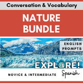 Spanish | EDITABLE Nature Vocabulary & Conversation Bundle