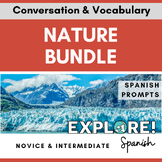 Spanish | Nature EDITABLE Vocab & Convers Bundle (w/Spanis