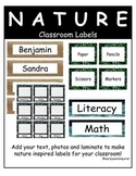 Nature Editable Classroom Labels/Tags