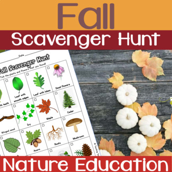 Preview of Nature Education: Fall Scavenger Hunt Activities