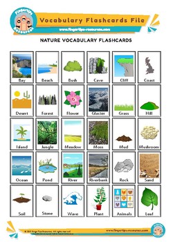  Nature  English Vocabulary  Flashcards by FingerTips 