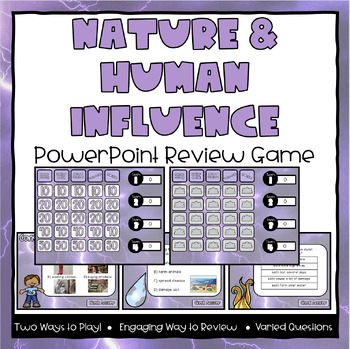Preview of Nature & Human Influence Jeopardy-Style Powerpoint Review Game