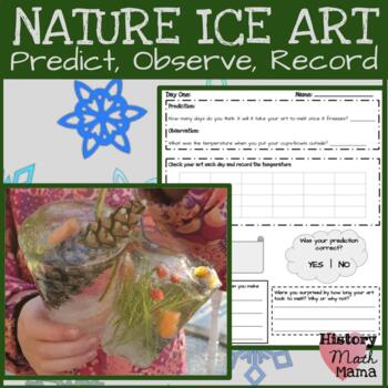 Preview of Predict Observe Record Nature Ice Art