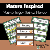 Nature Inspired Name Tags- Name Plates EDITABLE