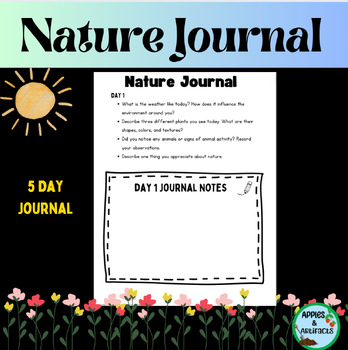 Preview of Nature Journal 5 Day Writing Activity