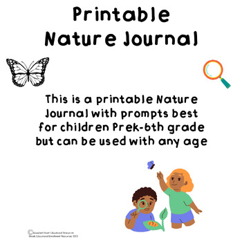 Preview of Nature Journal Printable for Homeschool or Nature Study