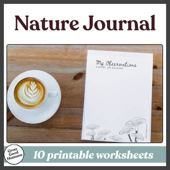 Preview of Nature Journal Printables - A Forest School Inspired Art Activity for Kids
