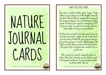 Preview of Nature Journal Prompt Cards