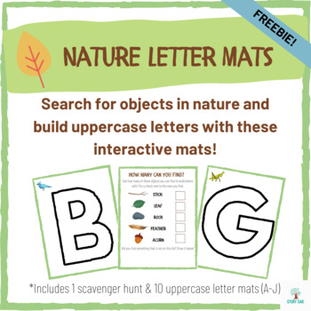 Preview of Nature Letter Mats Freebie