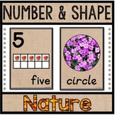 Nature Numbers 0 - 20 and Shape Posters / Reggio / Burlap Hessian