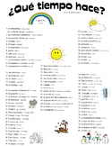 Nature, Outdoors, Weather, & Geography Spanish Vocabulary Pages