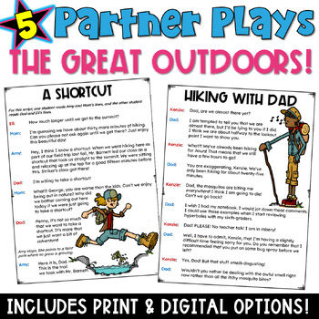 Preview of Nature Partner Plays: 5 Fun Scripts with a Comprehension Check Worksheet