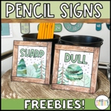 Nature Pencil Sign Freebie