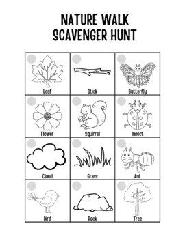 Preview of Nature Scavenger Hunt