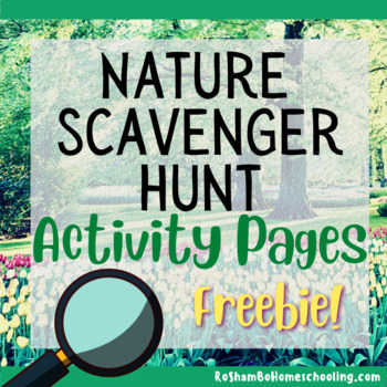 Preview of Nature Scavenger Hunt Activity Pages | FREEBIE for Preschool - Elementary School
