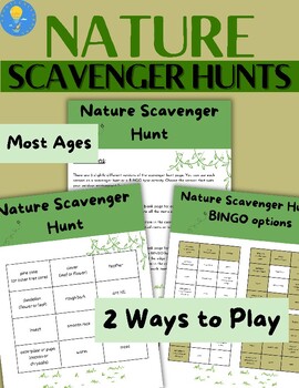 Preview of Nature Scavenger Hunt BINGO Cooperative Earth Day gr. 3 4 5 6 7 8