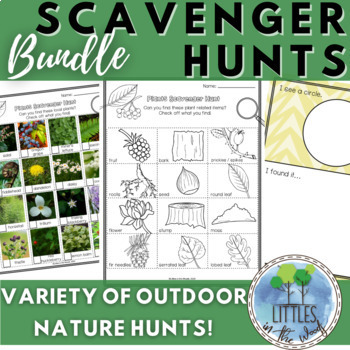 Preview of Nature Scavenger Hunt BUNDLE