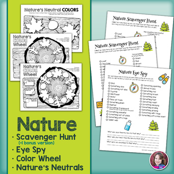 Preview of Nature Scavenger Hunt & Eye Spy & Nature Color Wheel