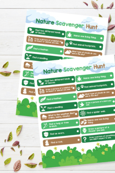 Preview of Nature Scavenger Hunt For Kids
