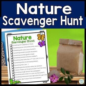 Preview of Nature Scavenger Hunt | Students LOVE this Outdoors Scavenger Hunt for Kids