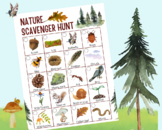 Nature Scavenger hunt for kids, Forest treasure hunt, Outd