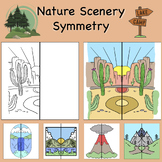 Nature Scenery Lines of Symmetry Drawing Activity - Fun Math Art