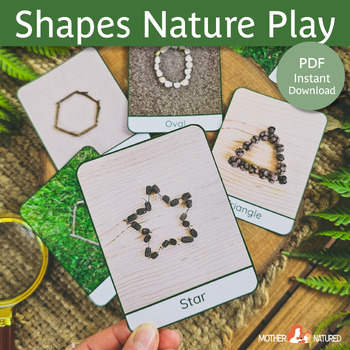 Preview of Nature Shapes Loose Parts | Nature Shapes Preschool | Nature Shapes Activities