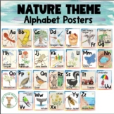 Nature Theme Alphabet Posters for Nature Classroom Decor