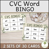 Nature Theme CVC Word Bingo Game