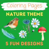 Nature Theme Coloring Pages