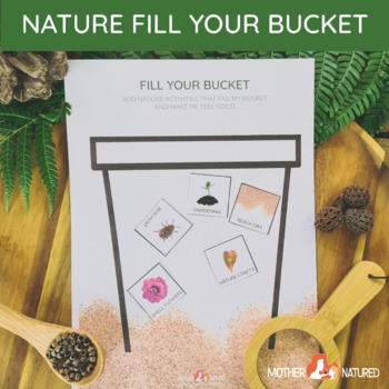 Preview of Nature Theme Fill a Bucket  Activity | How full is your Bucket?