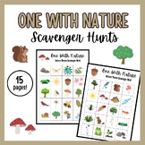 Nature Theme Printable Scavenger Hunt Activity Package