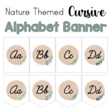 Nature Themed Cursive Alphabet Banner