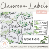 Nature Themed Editable Classroom Labels | Botanical Decor 