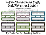 Nature Themed Name Plates, Name Tags, and Labels - Printable