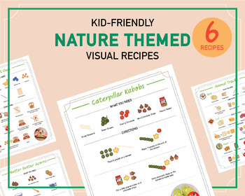 Preview of Nature Themed Visual Recipe Pages For Kids