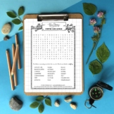 Nature Word Search: Biology, Earth Science Worksheet to Ta