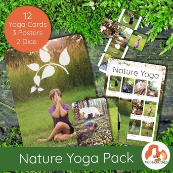 Preview of Nature Yoga Cards with REAL children