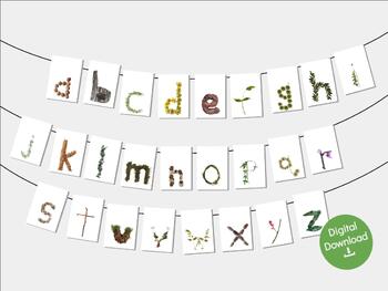 Preview of Nature alphabet lower case a - z - Plant ABC