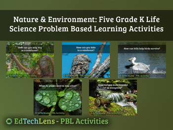 Preview of Nature and Environment PBL Activities - 5 Kindergarten Life Science Hands-