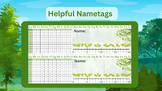 Nature and Forest Themed Name Tags