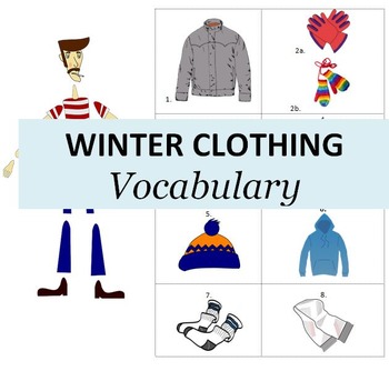 Preview of Nature and Weather A: Winter Clothing Vocabulary