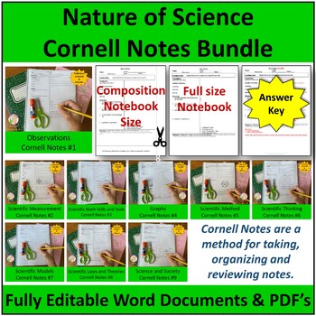 Preview of Nature of Science Cornell Note Bundle #1-9