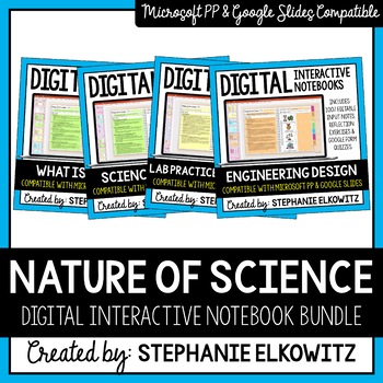 Preview of Nature of Science Digital Interactive Notebook Bundle | Google & Microsoft