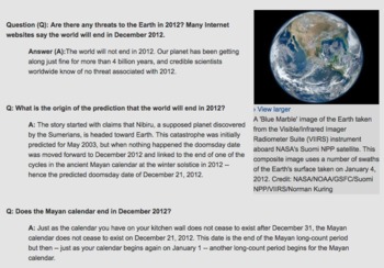 Preview of Nature of Science: Mayan Calendar and the End of the World!
