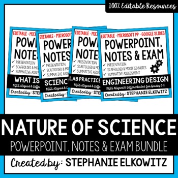 Preview of Nature of Science Presentations, Notes & Exams | Microsoft & Google | Editable