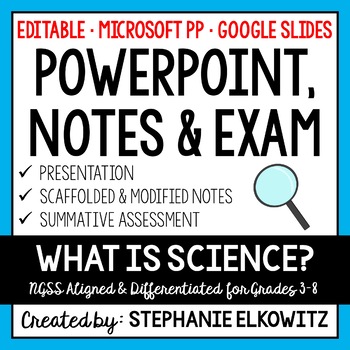 Preview of Understanding the Nature of Science PowerPoint, Notes & Exam - Google Slides