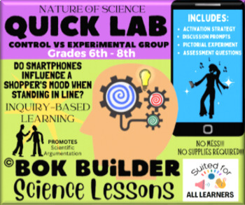 Preview of Nature of Science QUICK LAB: Control Group vs Experimental Group by ©BOK BUiLDER