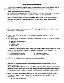 Nature Of Science Review Worksheets Teaching Resources Tpt