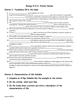 Nature of Science Review Worksheet by Miss Houston's Science Resources